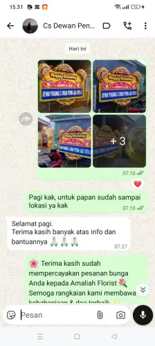 Testimonial Papan Bunga Pernikahan tribaktimulya